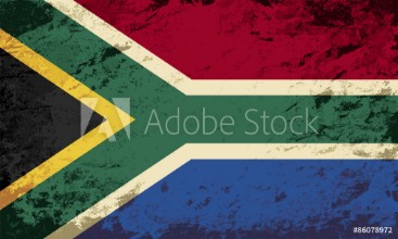 Picture of South Africa flag Grunge background Vector illustration